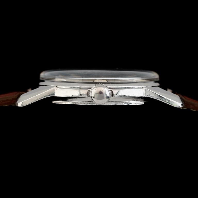 HERRARMBANDSUR, stål, Enicar Ultrasonic Sherpa date, 1960-tal.