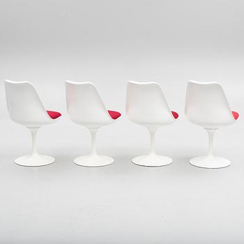 Eero Saarinen, stolar, 4 st, "Tulip", Knoll Studio, 1900-talets andra hälft.