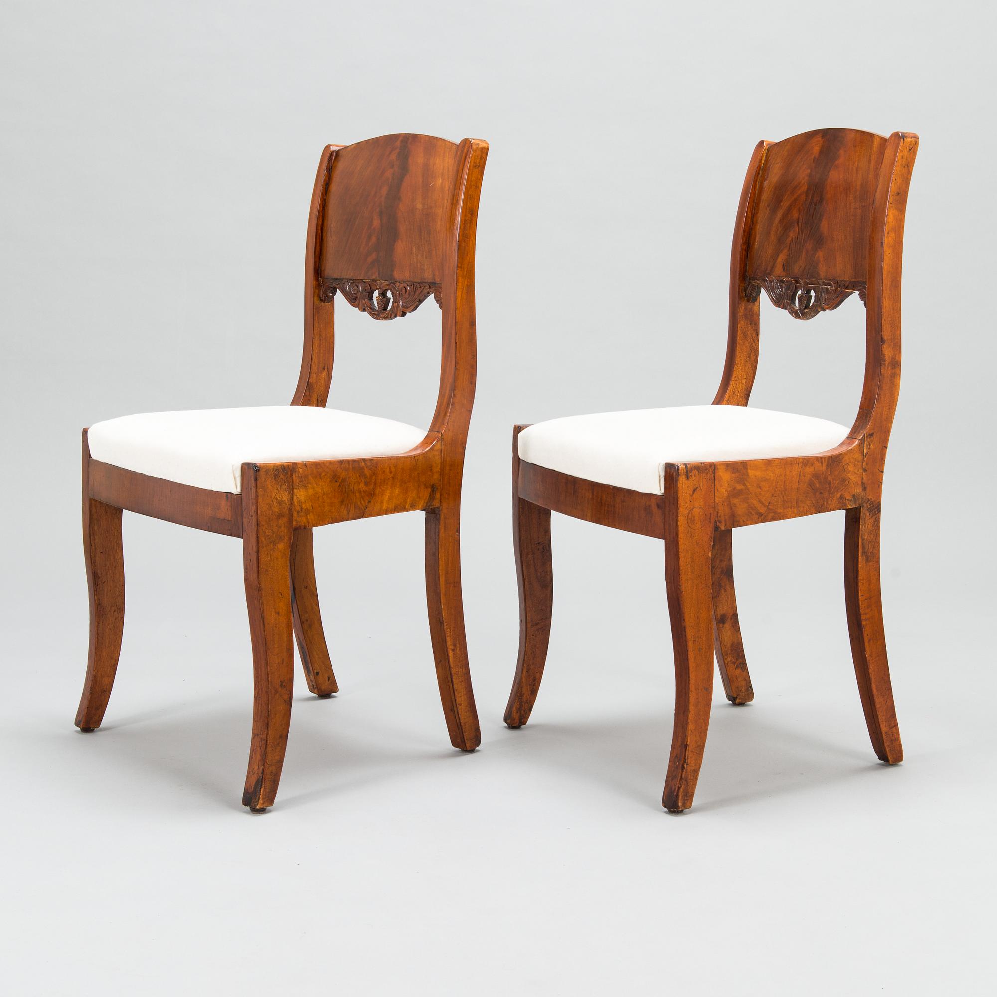Stolar, 12 st, biedermeier, Ryssland ca 1830.