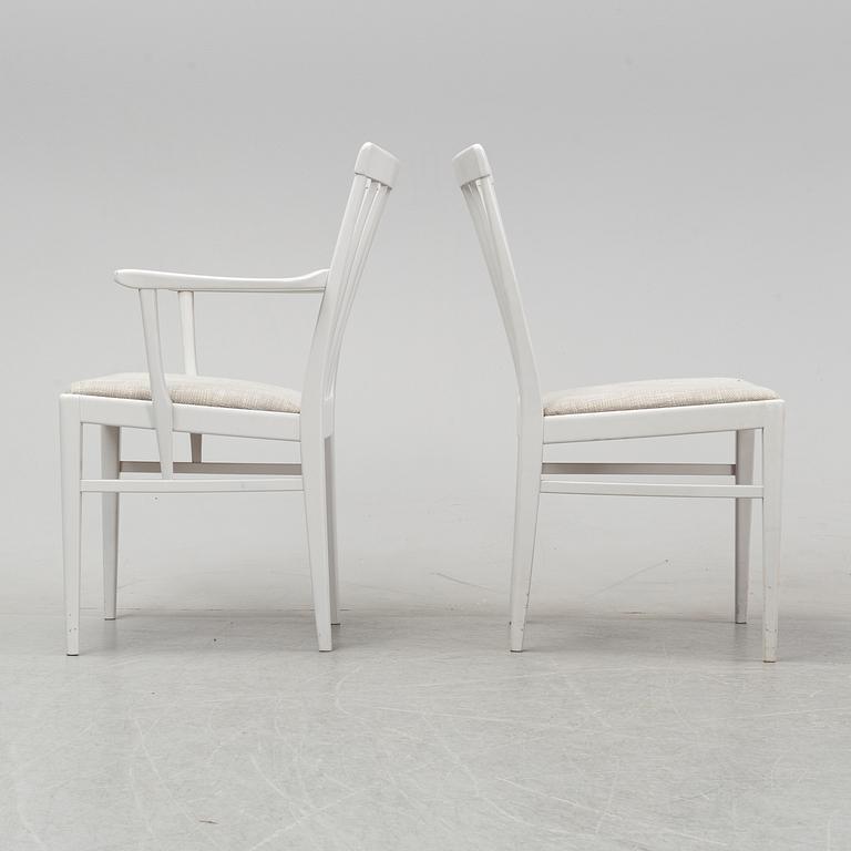 Carl Malmsten, a dining table and a set of six chairs, 'Herrgården' for Bodafors.