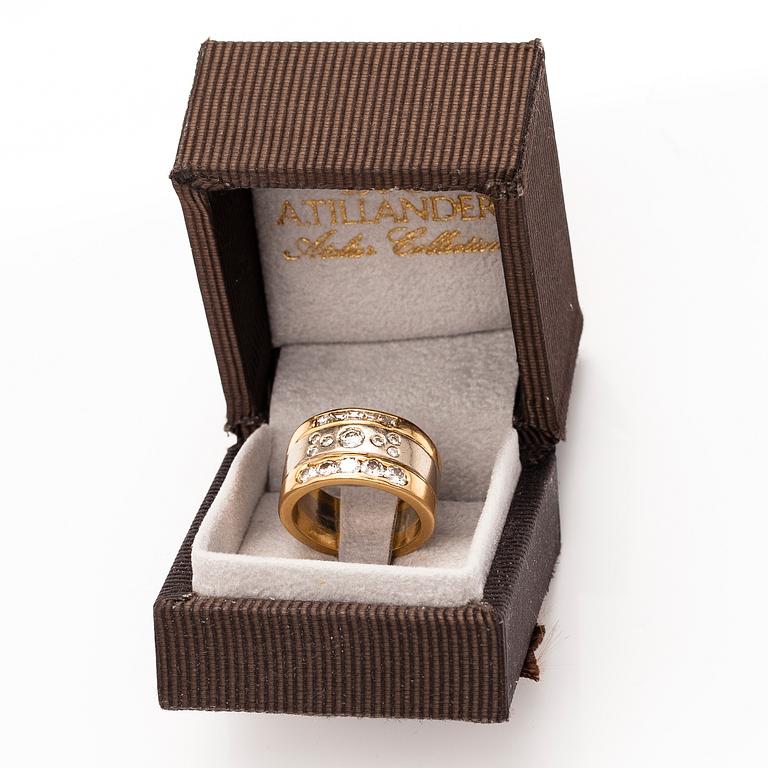 SORMUS, 18K kultaa, briljantti- ja princesshiotut timantit n. 1.67 ct yht. Tmi Kultajussi, Helsinki 2004.