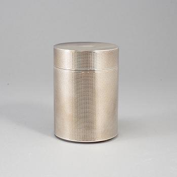 HERMÈS, a silver plated tobacco box.