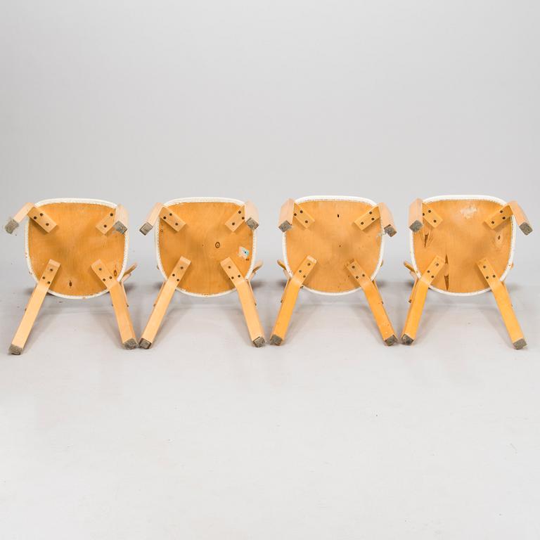 Four Alvar Aalto chairs of model 68 by Artek mid 20th-century.