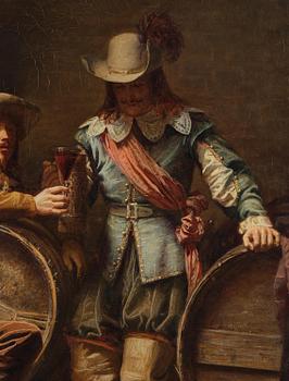 Axel Gustav Hertzberg, "Cheers!", scene from a cellar.