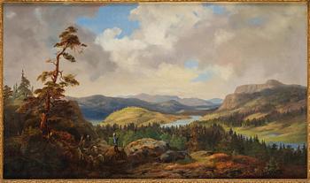 Karl XV, Hunters in an expansive landscape.