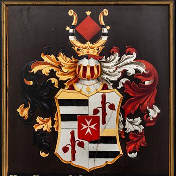 COAT OF ARMS, for Herr Freiherr Werner von Veltheim, 1886.