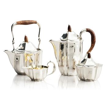 334. Karl Anderson, a silver coffee- and teaset, 4 pieces, Stockholm, Sweden 1918.