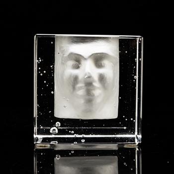 BERTIL VALLIEN, a glass sculpture, signed.