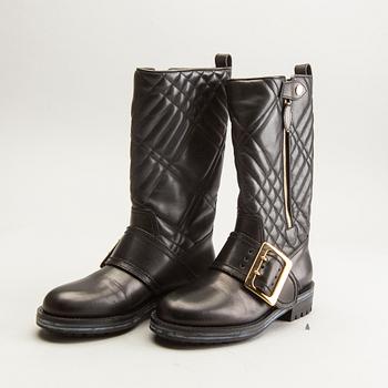 Burberry, London, boots, leather, "Wharting qui mid high boot houseneck".