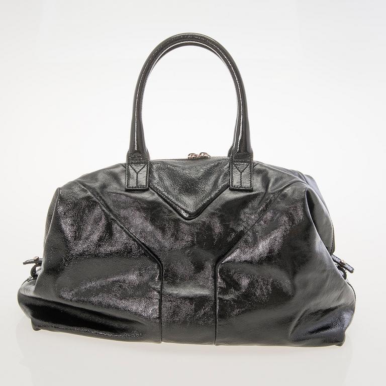 YVES SAINT LAURENT Easy Patent Leather Boston Bag.