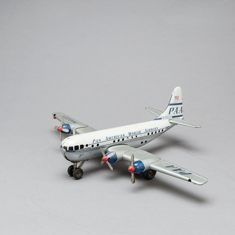 FLYGPLAN, Boeing 377 Stratocruiser.  Pan American World Airways' Clipper. Made in West Germany. 1960-tal.