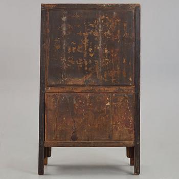 A huanghuali veneered, huamu and mixed wood cabinet, 19th century, Qing dynasty, 19th Century.