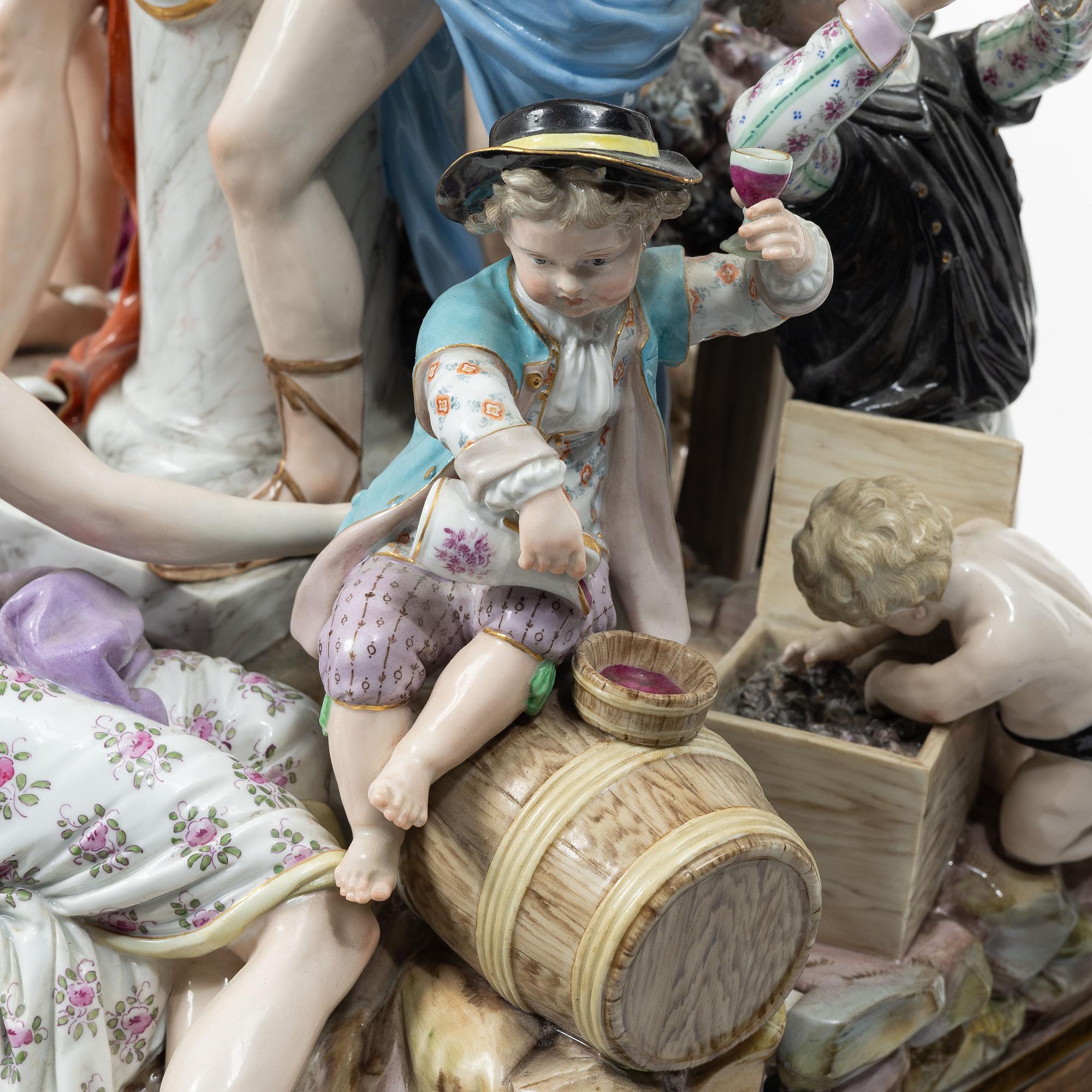 Meissen, Figurgrupp, porslin, "Allegorie der Handel", 1800-tal.