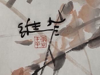 ZHANG WEI, tuschteckning, signerad och daterad -93.