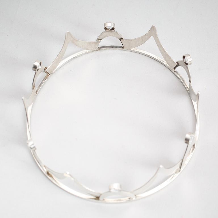 BRUDKRONA, silver, Albrecht, 1900-talets andra hälft.