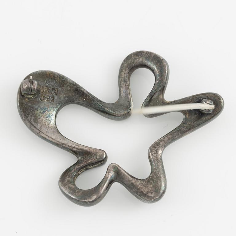 Henning Koppel, Brooch, sterling silver, Splash, by Georg Jensen, Denmark after 1945.