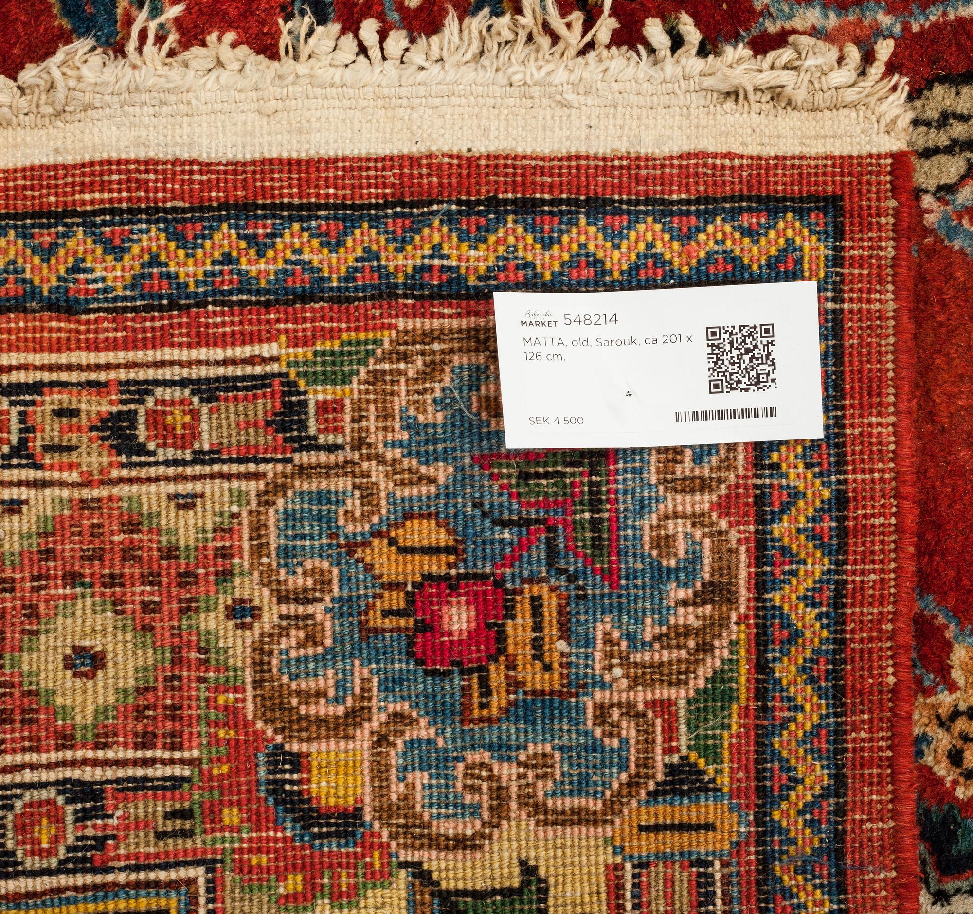 MATTA, old, Sarouk, ca 201 x 126 cm.