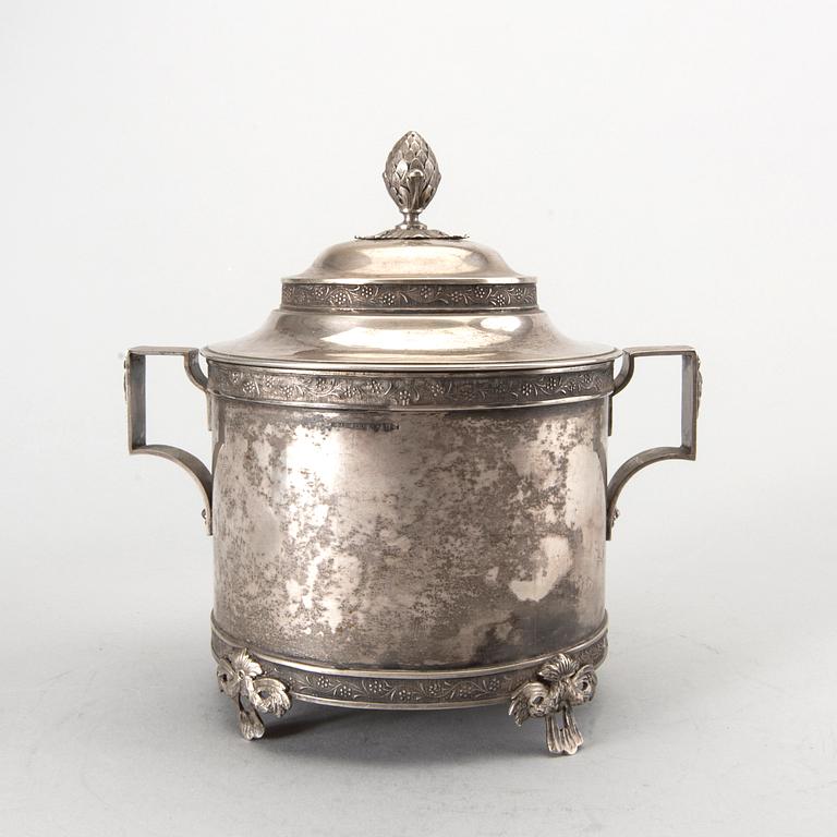 KAFFESERVIS, 3 delar, silver, Lars Dahlberg, Kristianstad, 1905.