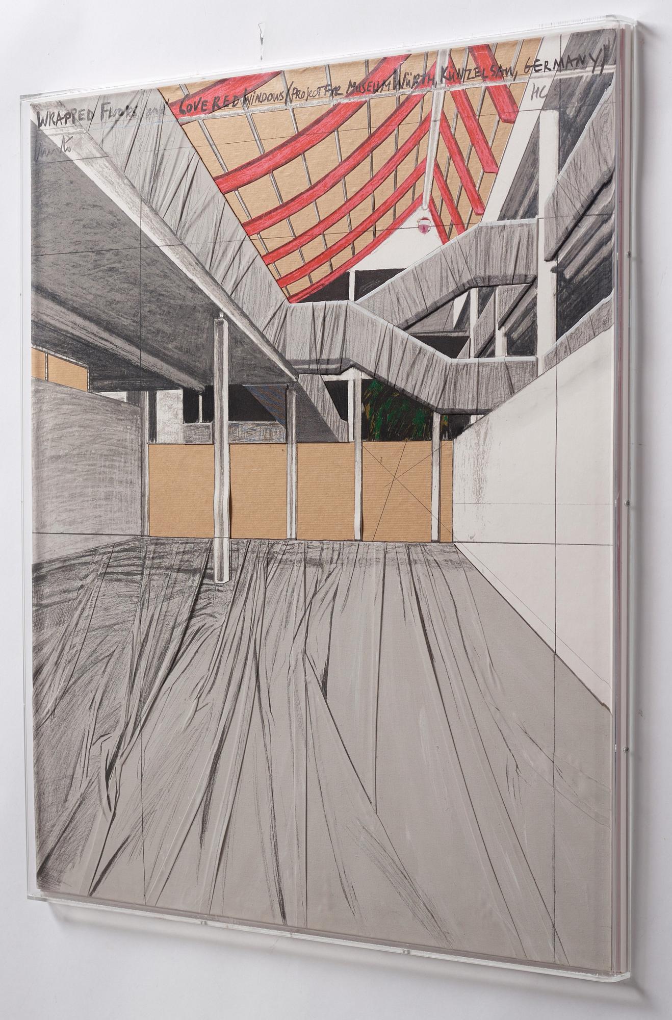 Christo Vladimirov Javacheff, "Wrapped floors and covered windows (Project for Museum Würth, Künzeisa)".