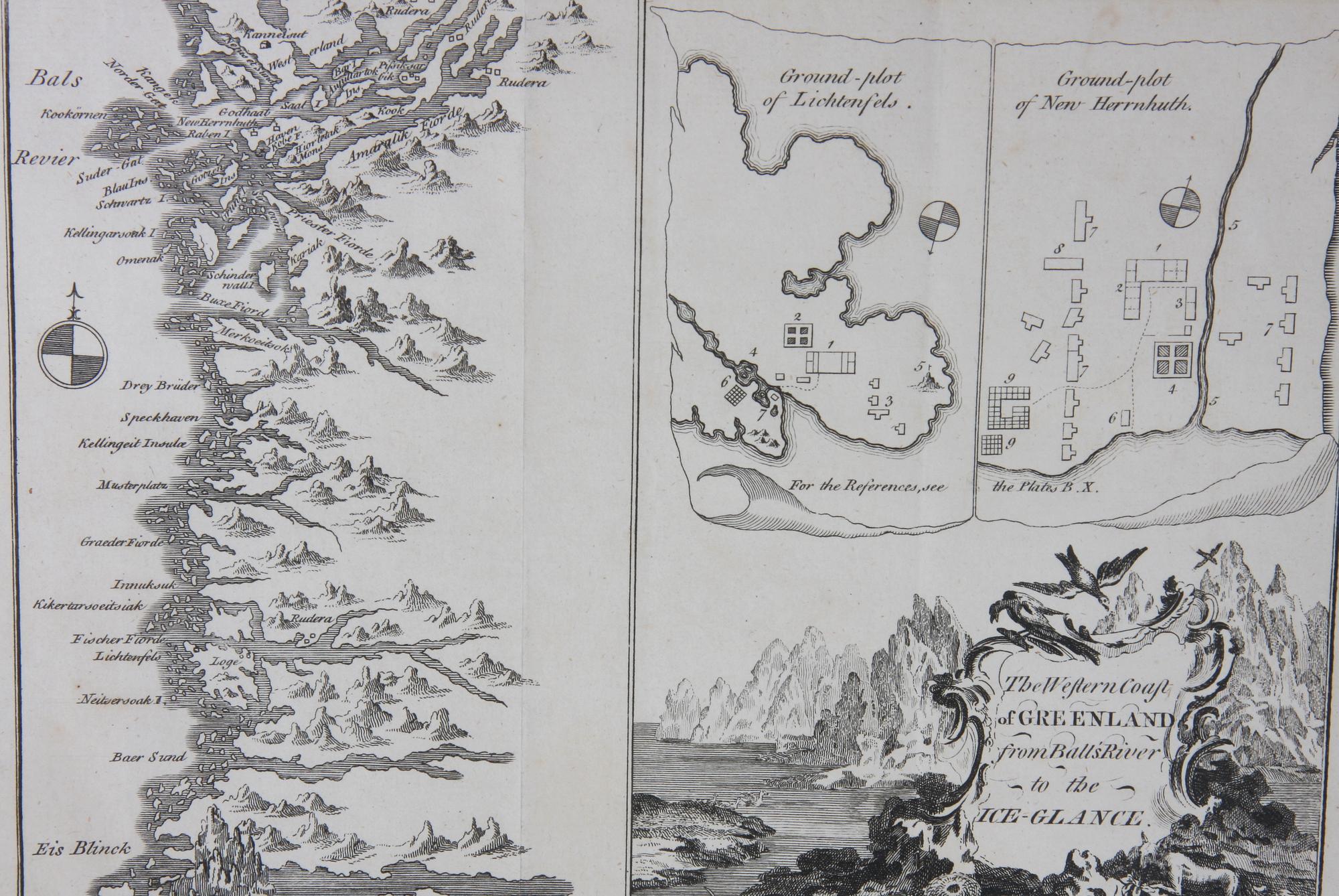 KARTA, "Grönland", ca 1770.