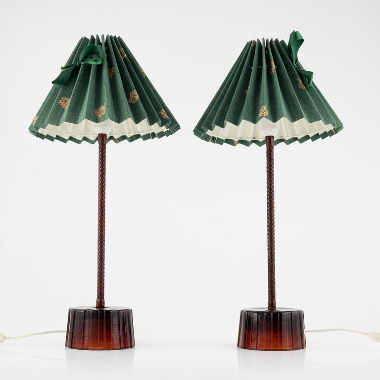 A pair of table lamps, second part of the 20th Century.