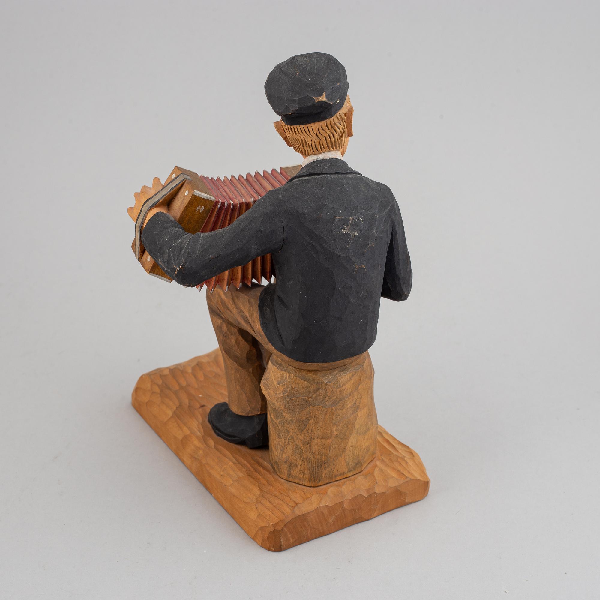 HERMAN ROSELL, sculpture, wood, signed and dated 1957.