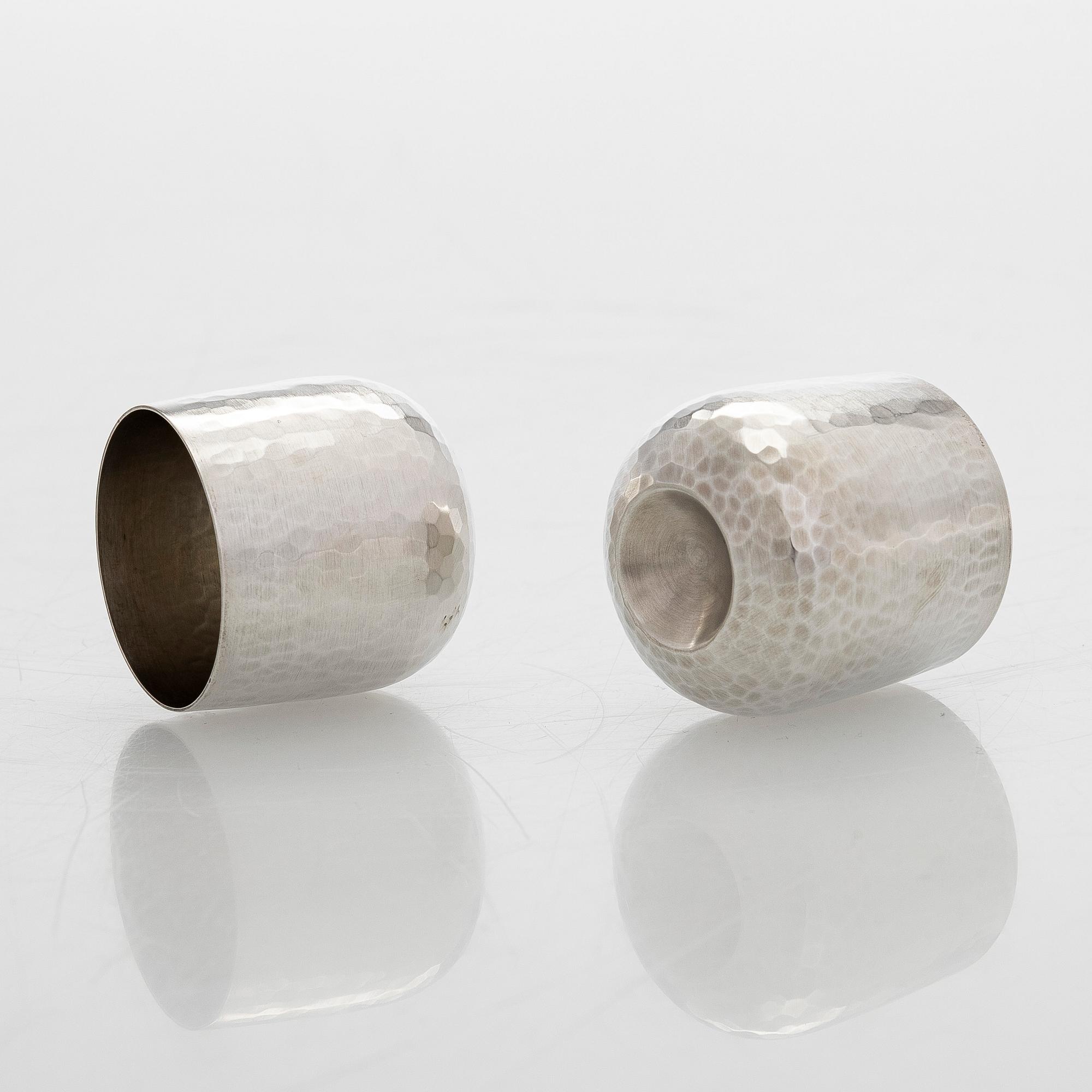 Tapio Wirkkala, Supkoppar, 6 st, silver, TW 469, Kultakeskus, Tavastehus 1978-79.