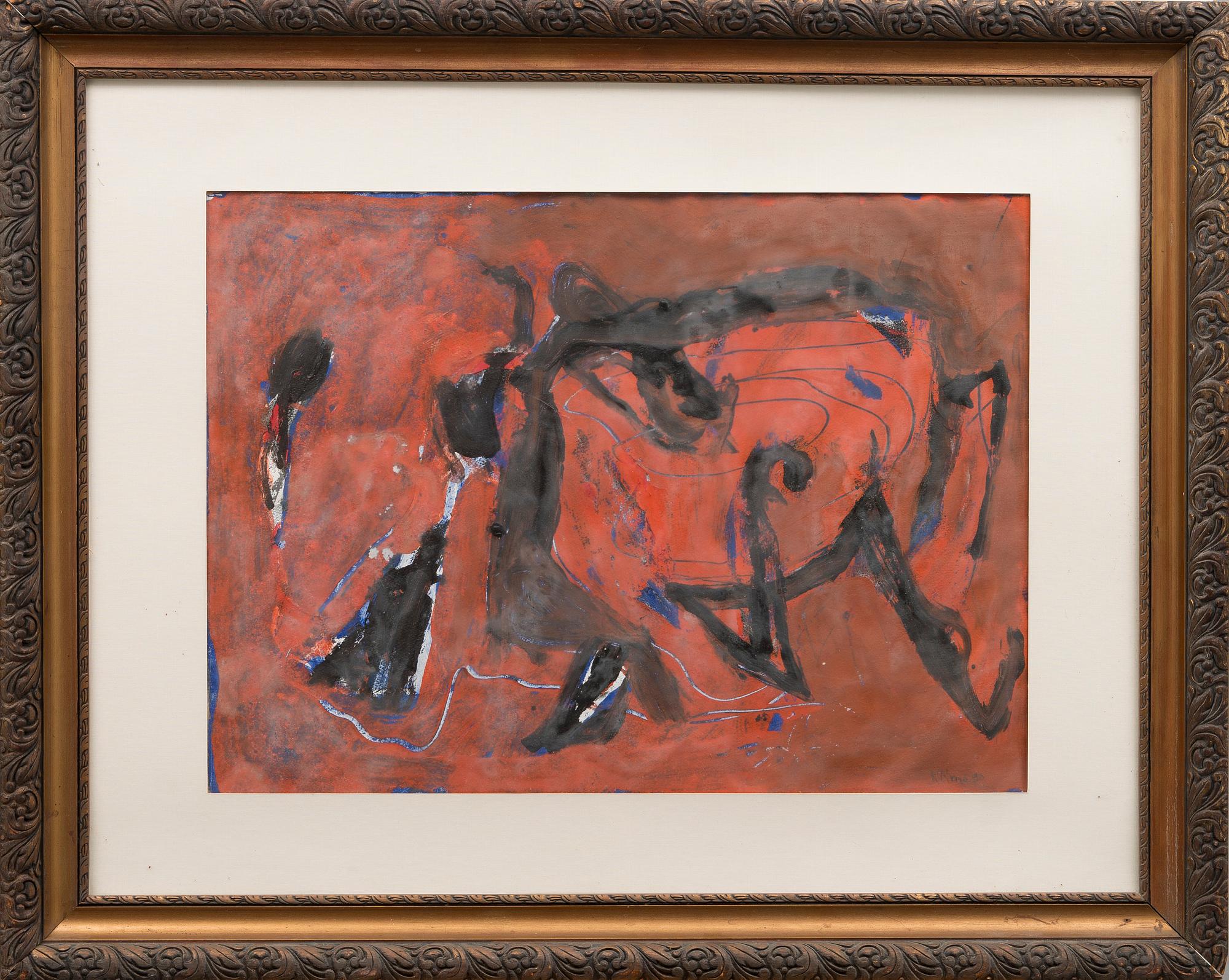 KÁROLY KLIMO, tempera på papper, signerad och daterad - 90.