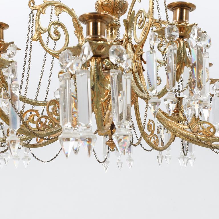 Late 19th Century Oscar II Style Ceiling Lamp.