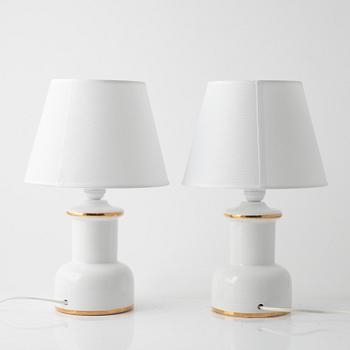 Table lamps, a pair, Italy, second half of the 20th century.