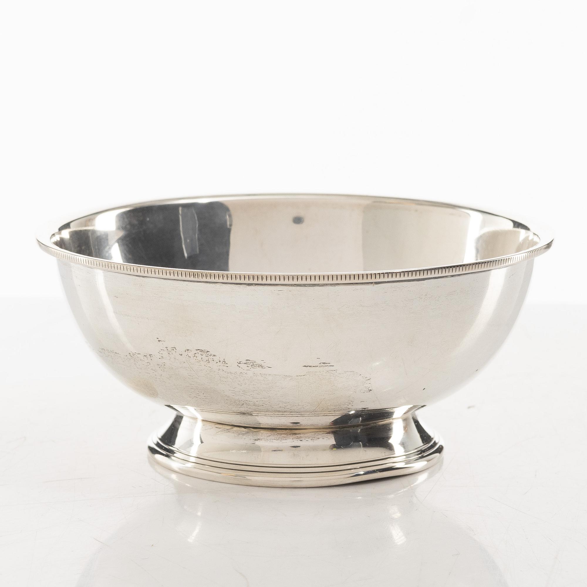 W.A. Bolin, A Swedish silver bowl, marks of W.A. Bolin, Stockholm 1945.