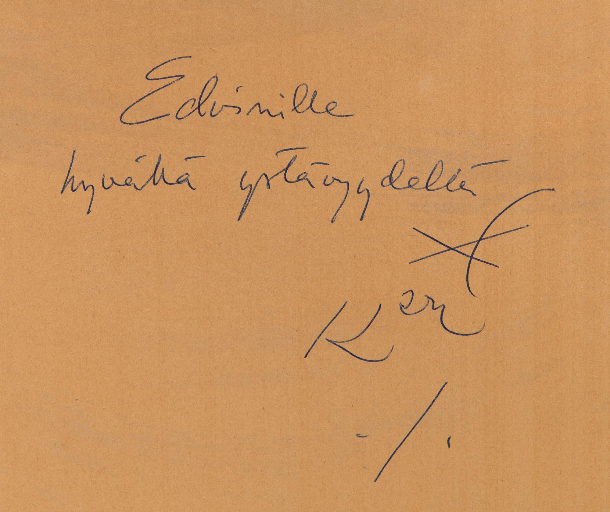 KARI SUOMALAINEN, pilapiirros, sekatekniikka, signeerattu.