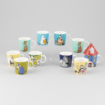 Muminmuggar, 10 st, porslin, Moomin Characters, Arabia, 2001-2015.