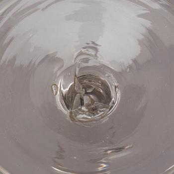 SPETSGLAS 5 st, STARKVINSGLAS 2 st SAMT POKALGLAS, 1700-tal, sannolikt England.