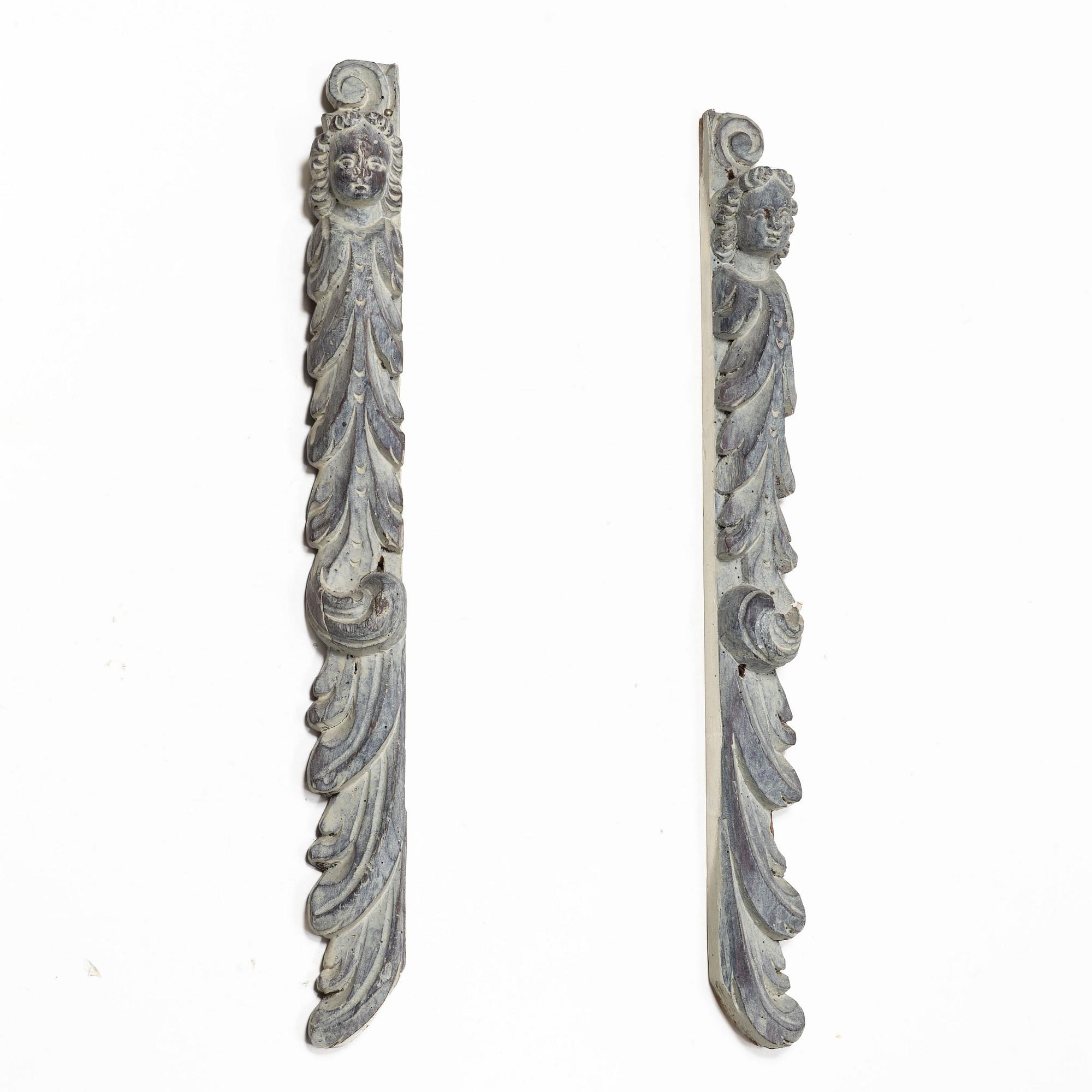 A pair of Baroque decorative elements, 18th Century.