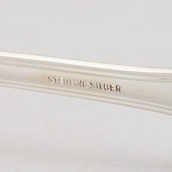 Koch & Bergfeld, fiskbestick, 28 delar, sterlingsilver, modell Altfaden, 1900-talets andra hälft.