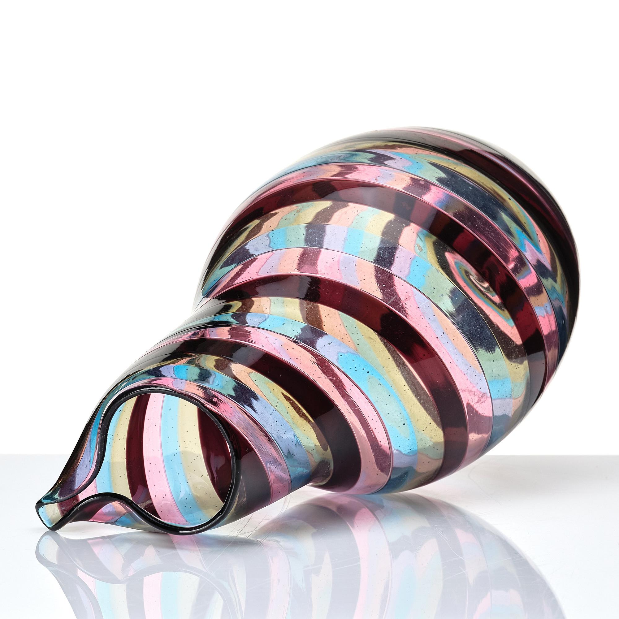 Gio Ponti, & Paolo Venini, a glass pitcher, Venini, Murano Italy 1950-60s.
