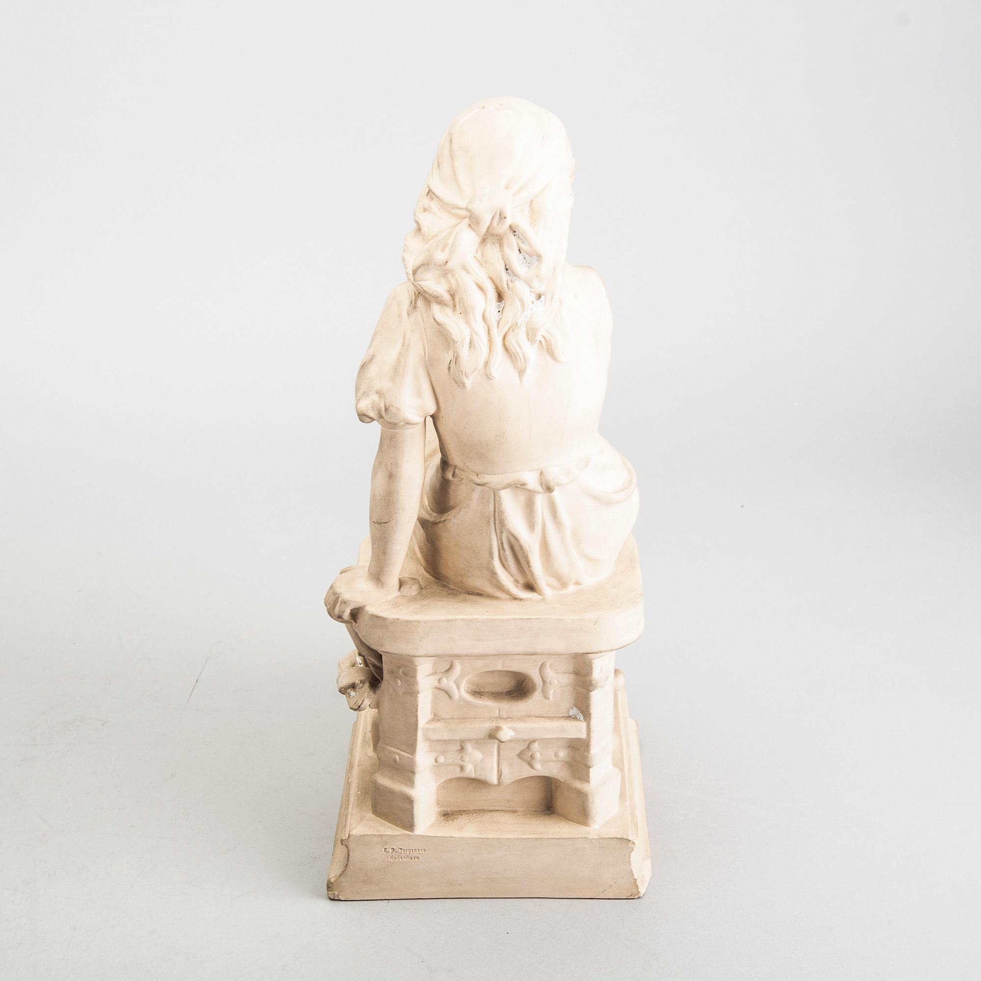Sculpture earthenware, L.P. Jörgensen, after Eugène-Antoine Aizelin, Copenhagen.