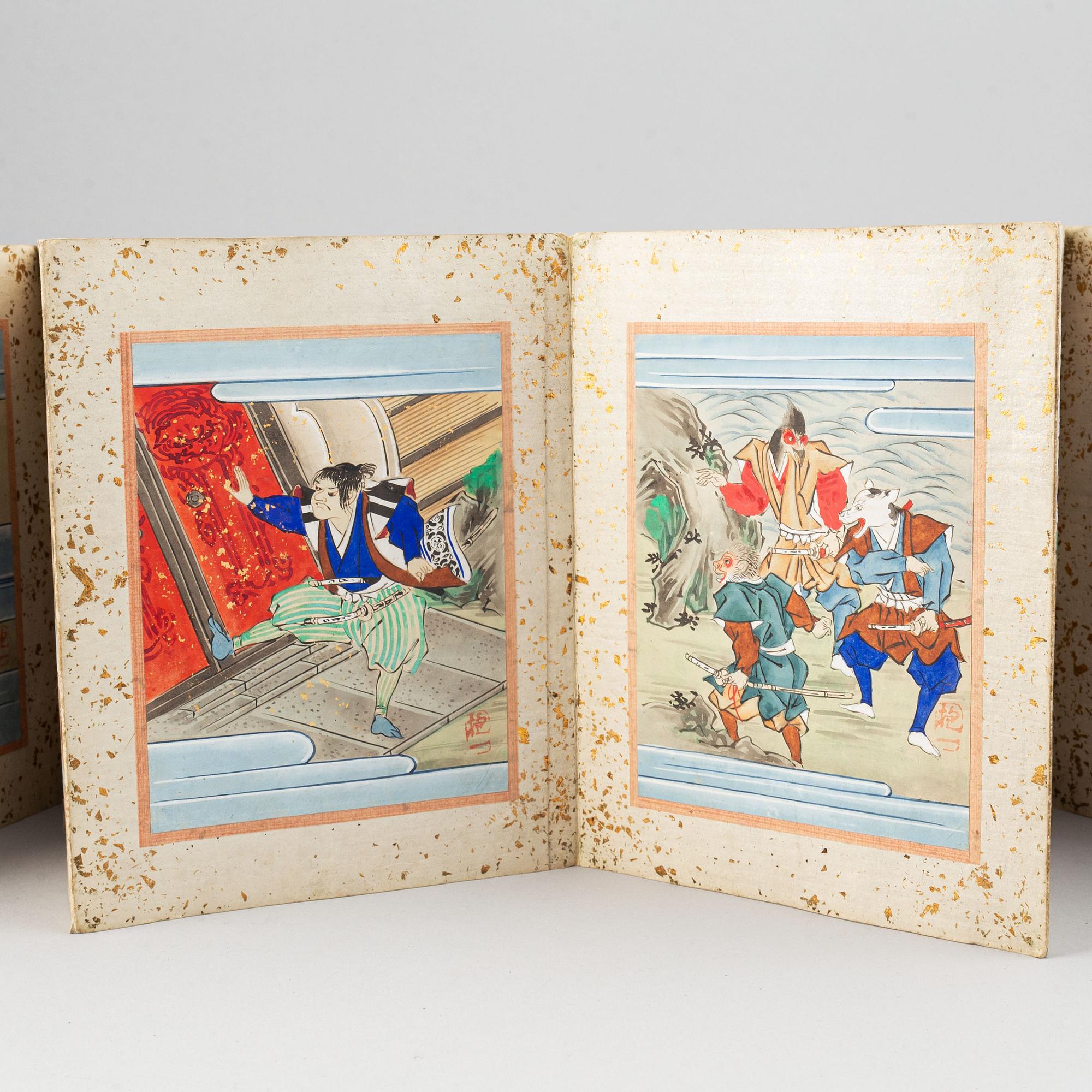 A Japanese illustrate album by unknown artist, early 20th Century.