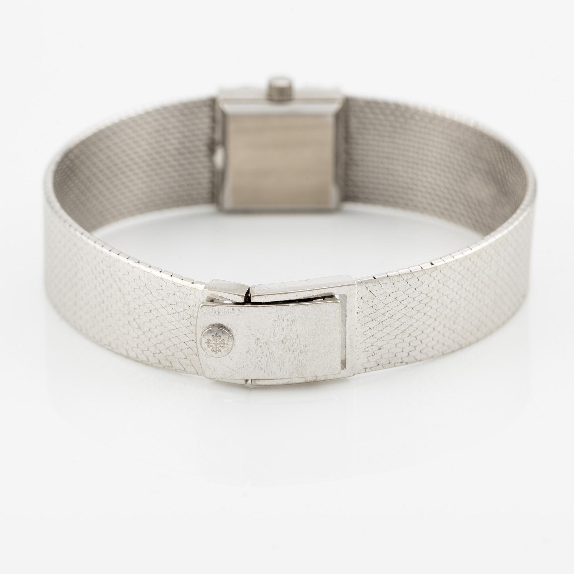 Patek Philippe, wristwatch, "Baguette Diamonds Bezel", 16 x 16 mm.