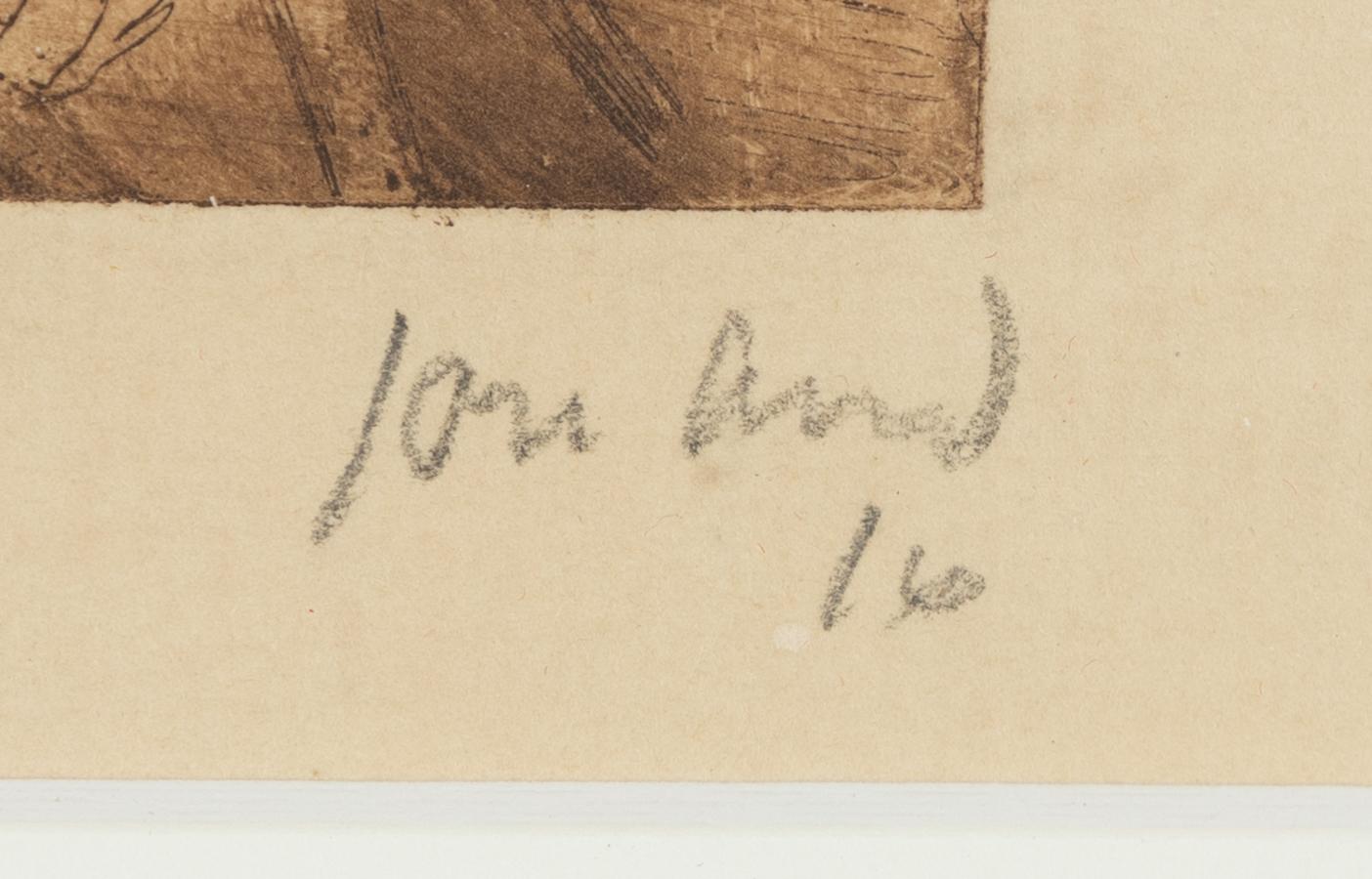 John Jon-And, etching, 1916, signed 3/6.