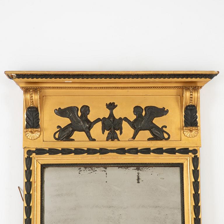 A late Gustavian mirror, Stockholm, late 18th Century.