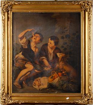 OKÄND KONSTNÄR, oljetryck, ett par. 1800/1900-tal.