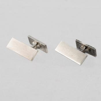 Wiwen Nilsson, cufflinks, a pair, sterling silver, Anders Nilsson, Lund 1950.