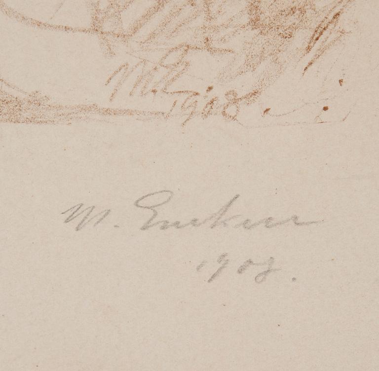 MAGNUS ENCKELL, litografia, signeerattu ja päivätty 1908.