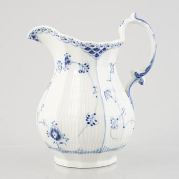 A 'Blue Fluted Half Lace' / 'Musselmalet' pitcher, Royal Copenhagen, model 646, 1965.