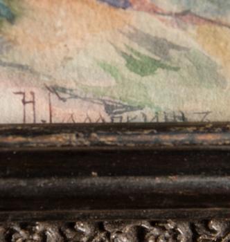 OKÄND KONSTNÄR, akvarell, signerad Samokish.