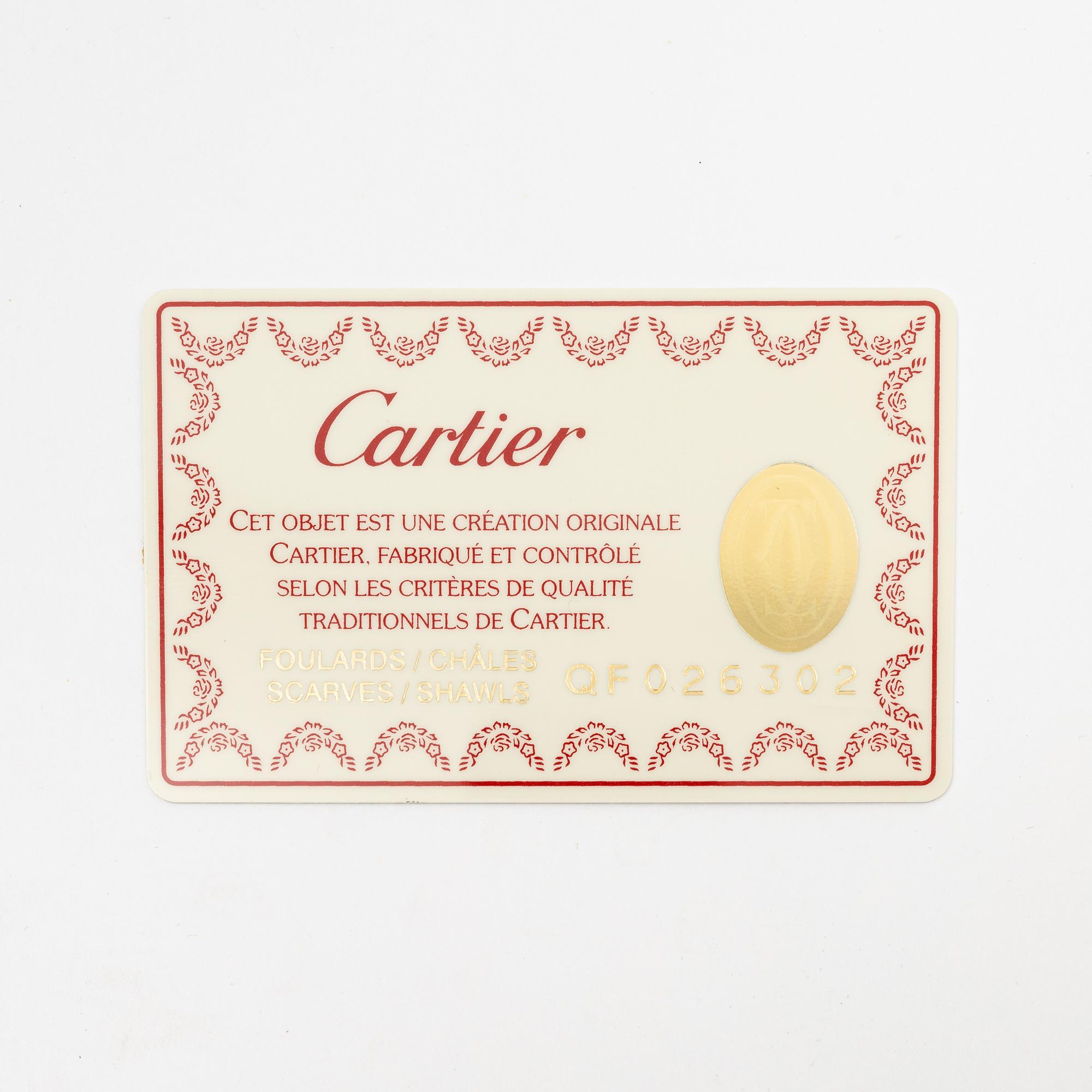 Cartier, a silk scarf.