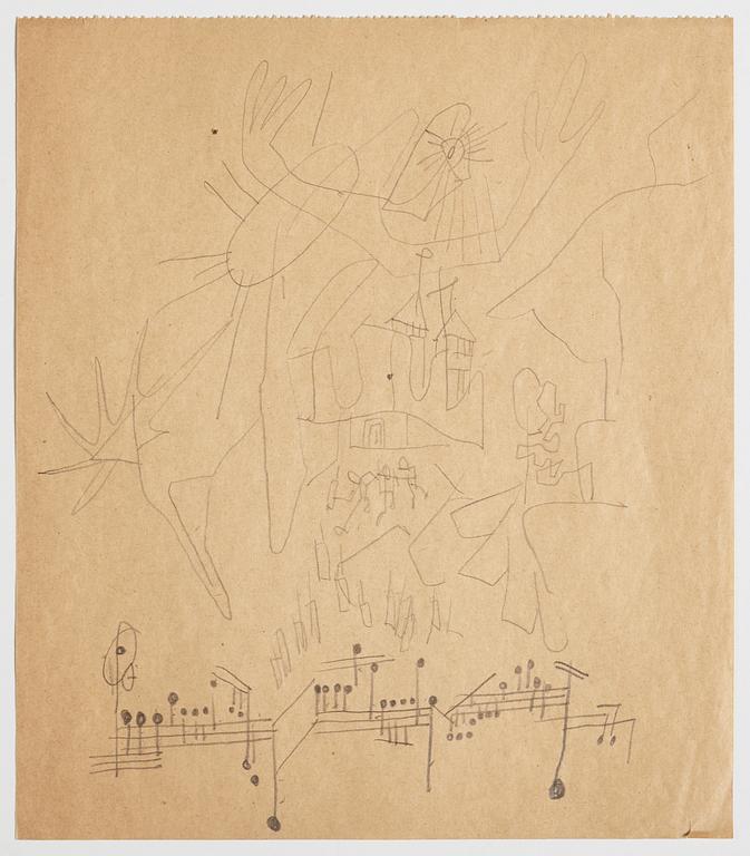 GÖSTA ADRIAN-NILSSON, sketchpad, 1920/30's, by the artist's own hand inscribed GAN with indian ink on the cover.