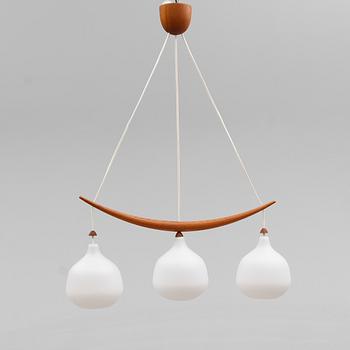 TAKLAMPA, "Bananen", m/512, Uno & Östen Kristiansson, Luxus, Vittsjö, 1950/60-tal. Höjd ca 80 cm.